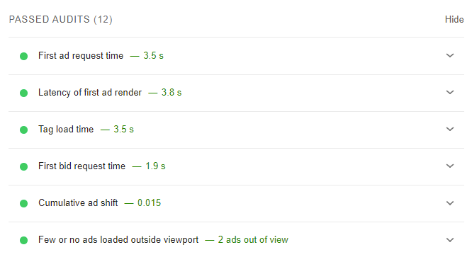 Passing Google Ads audits.